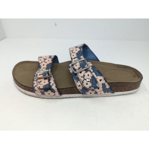 MADDEN GIRL Womens 10M Brando Slip On Adjustable Flower Sandals - Picture 2 of 9